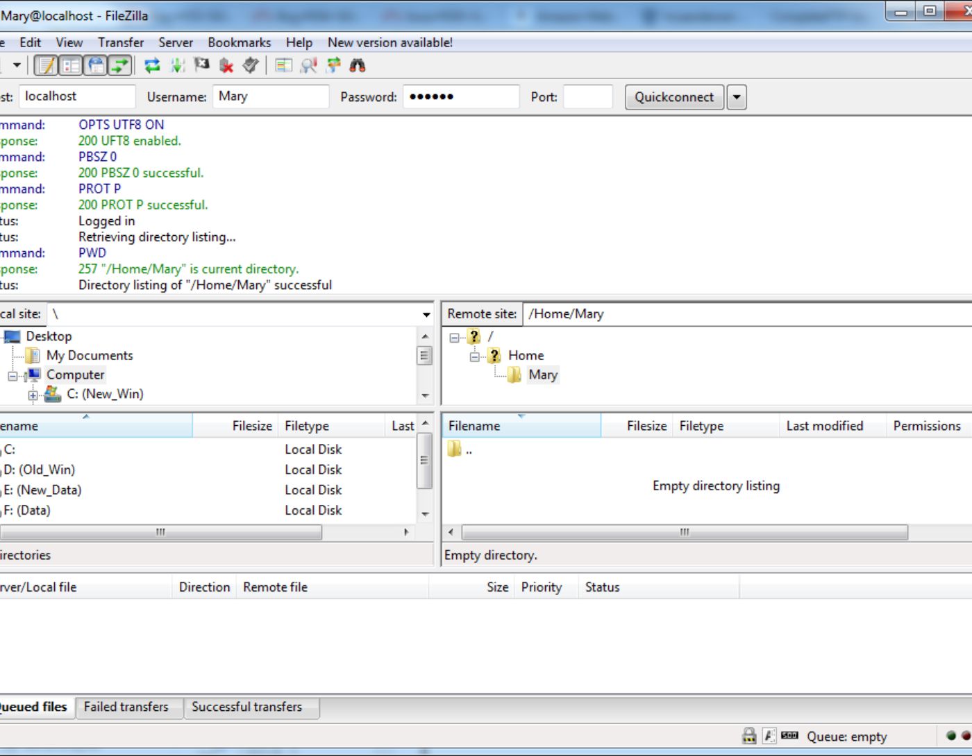 صورةلأحد طرق تسجيل الدخول على FileZilla FTP،كيفية استخدام FileZilla FTP لرفع الملفات إلى خادم ووردبريس