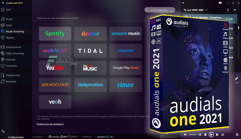 audials one 2019 convert mp4 to mp3
