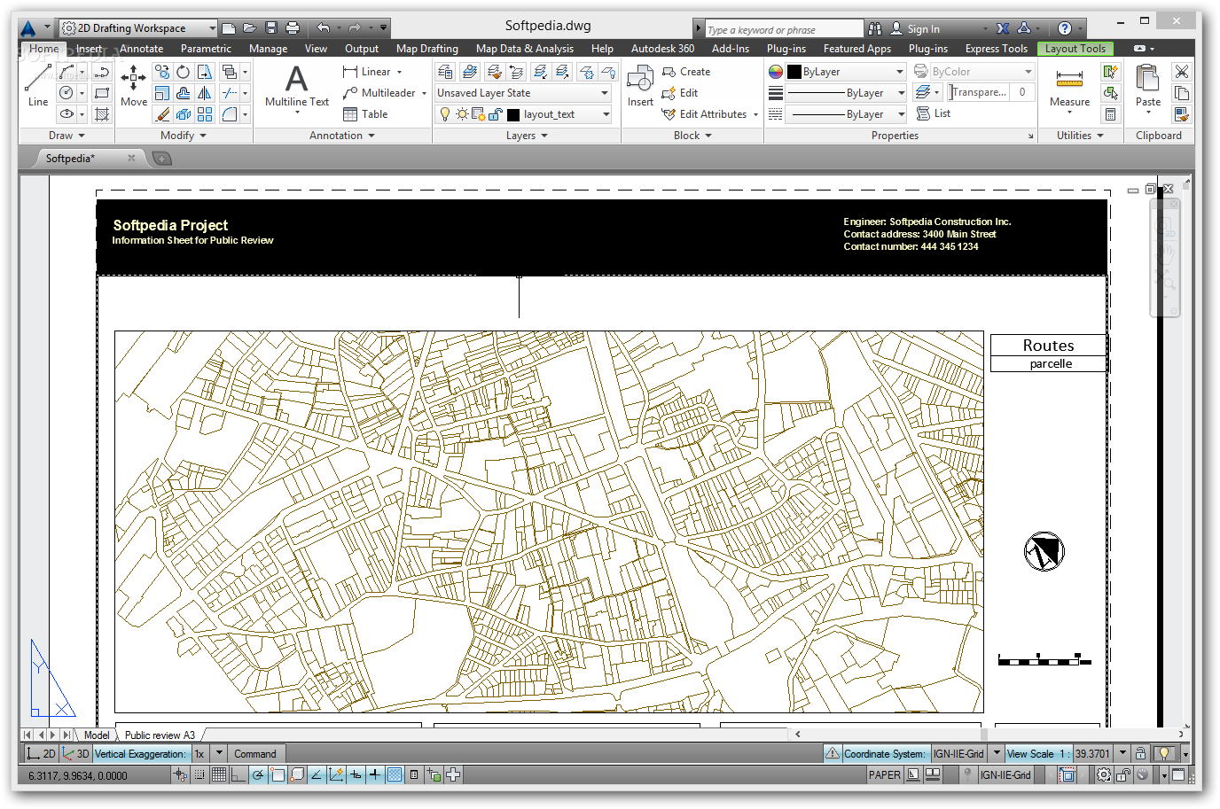 Autocad карта города