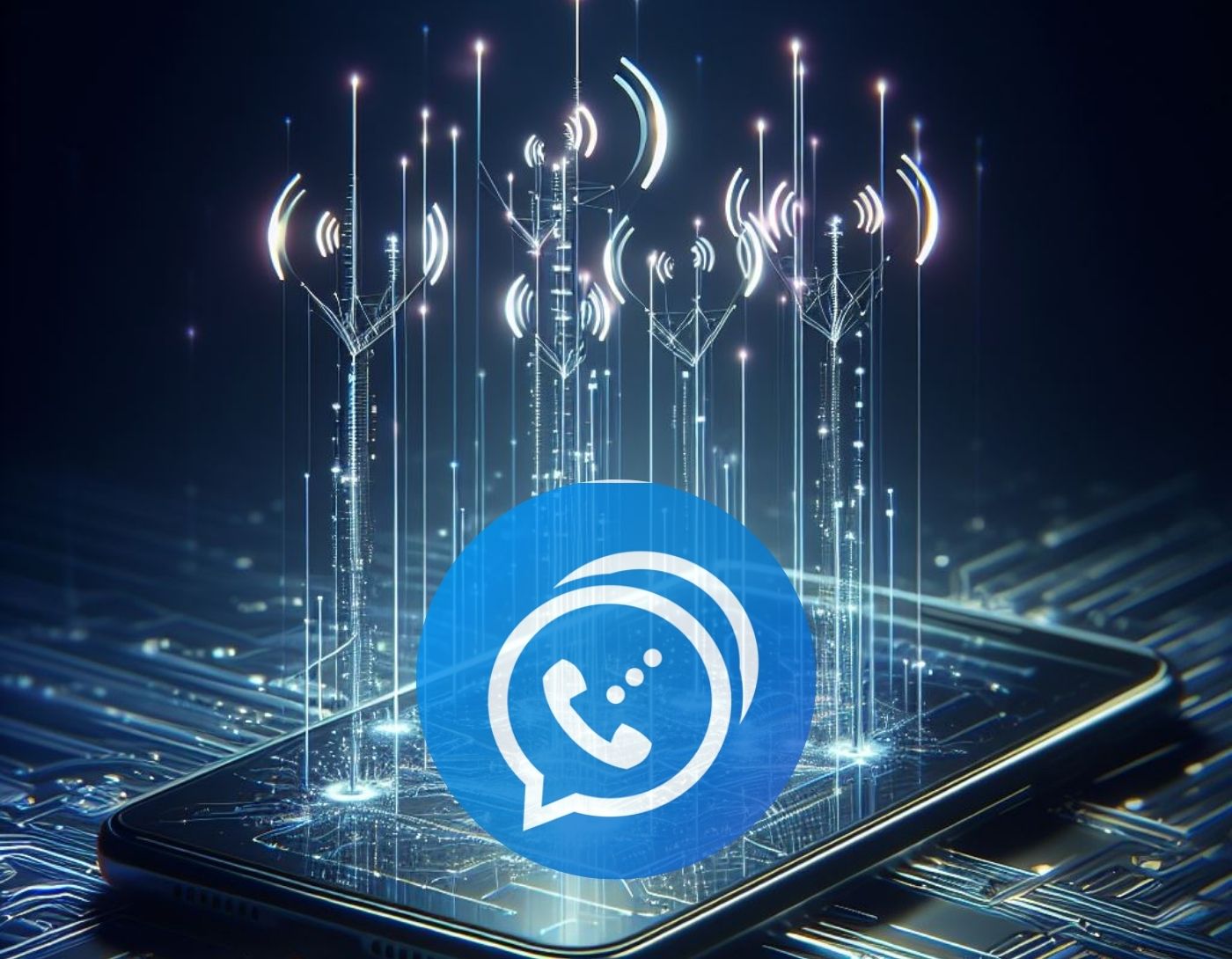 صورة لهاتف ذكي مع علامة برنامج Dingtone