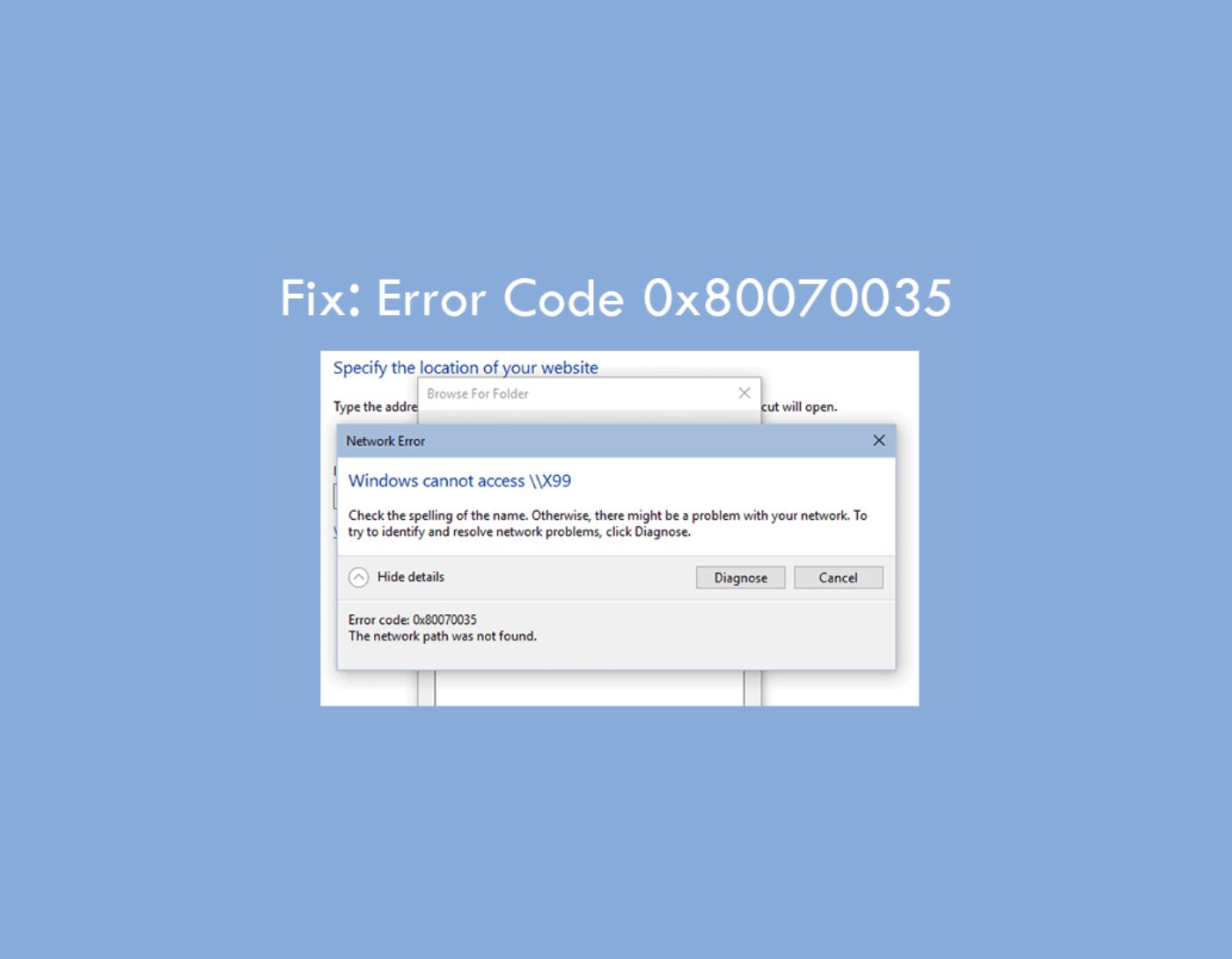 6 طرق لإصلاح خطأ 0x80070035 لم يتم العثور على مسار الشبكة