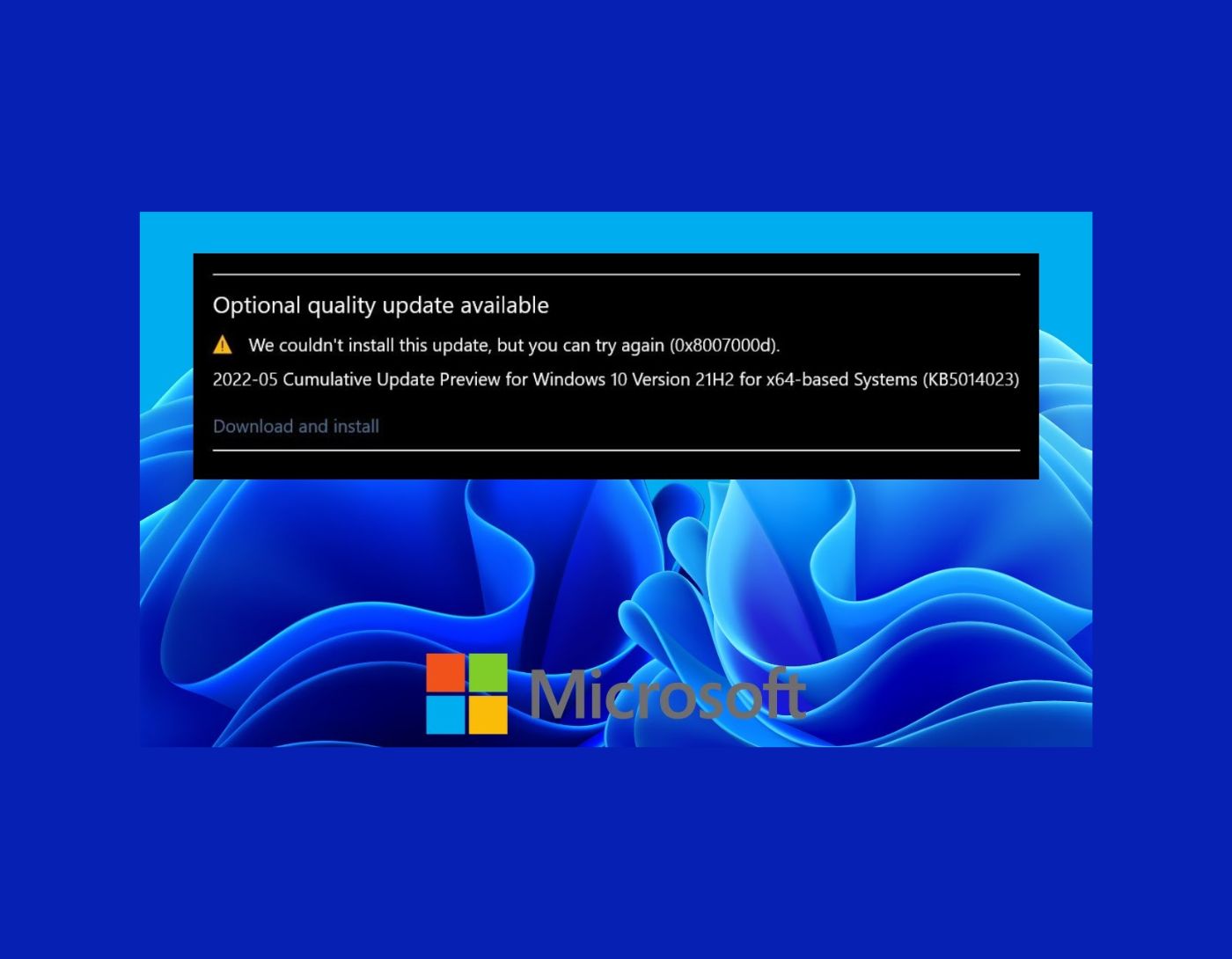 إصلاح خطأ نأسف لعدم تمكننا من تثبيت هذا التحديث، ولكن يمكنك المحاولة مرة أخرى