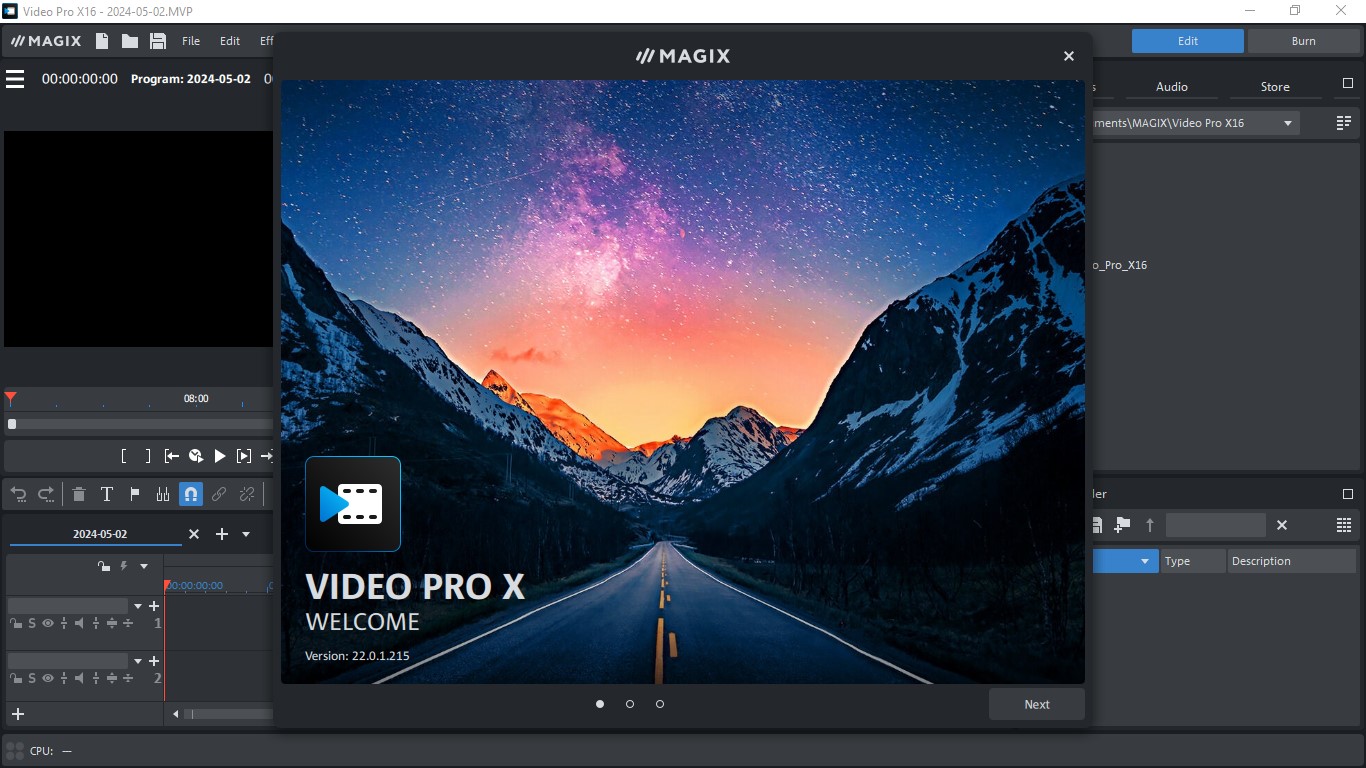 برنامج MAGIX Video Pro X17