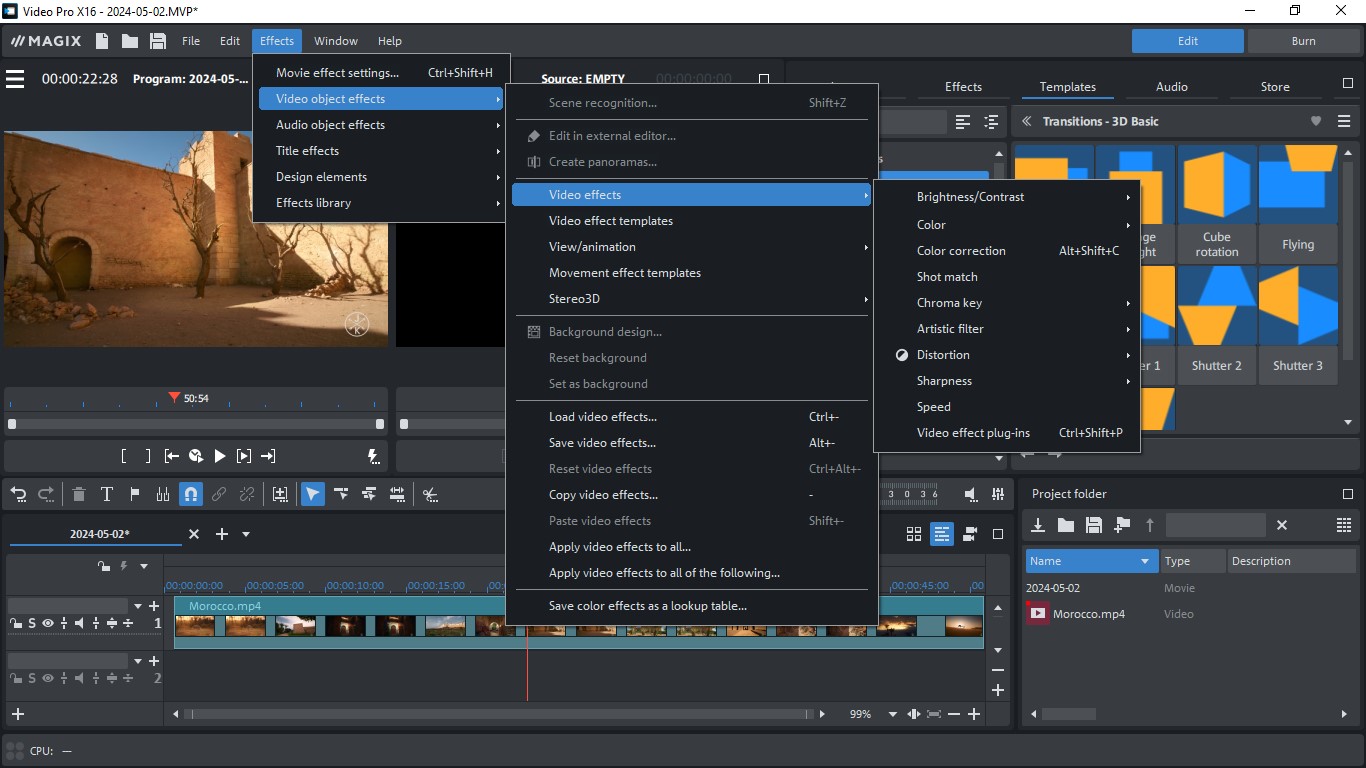 برنامج MAGIX Video Pro X17