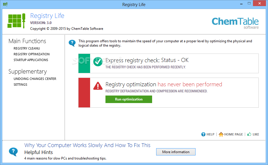 برنامج Registry Life