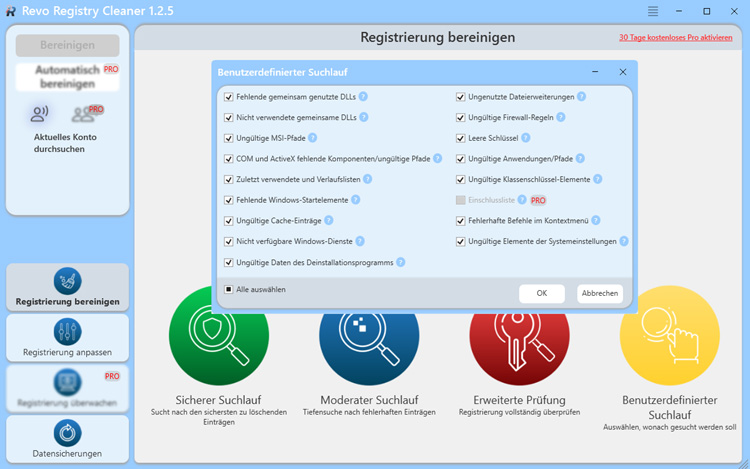 برنامج Revo Registry Cleaner Free