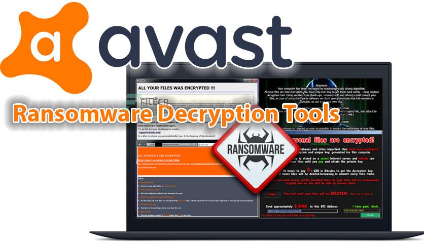 برنامج Avast Ransomware Decryption Tools
