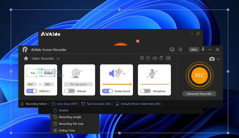 برنامج AVAide Screen Recorder
