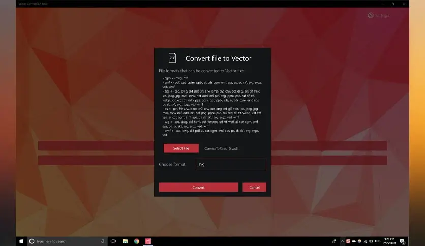 برنامج Roxy Vector Converter