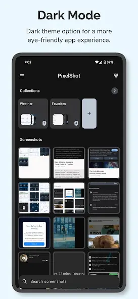 تطبيق AI Screenshot Finder PixelShot