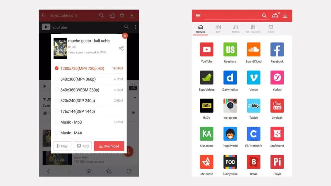 برنامج Vidmate الأصلي