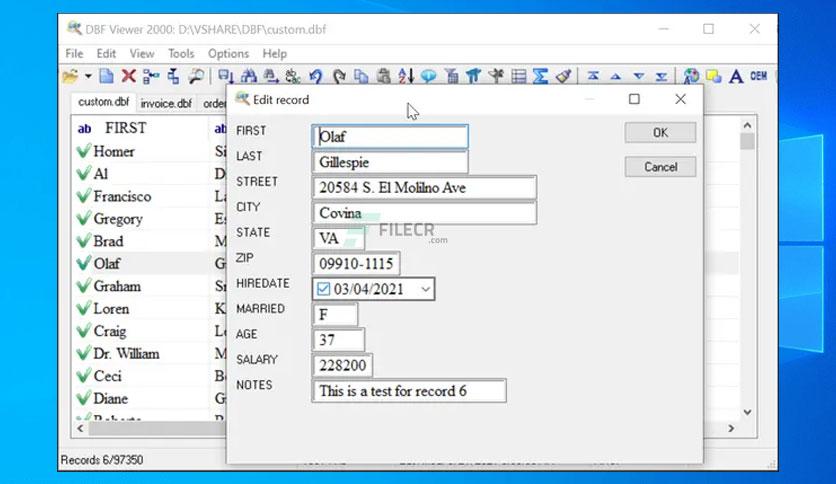 برنامج DBF Viewer 2000 برنامج DBF Viewer 2000