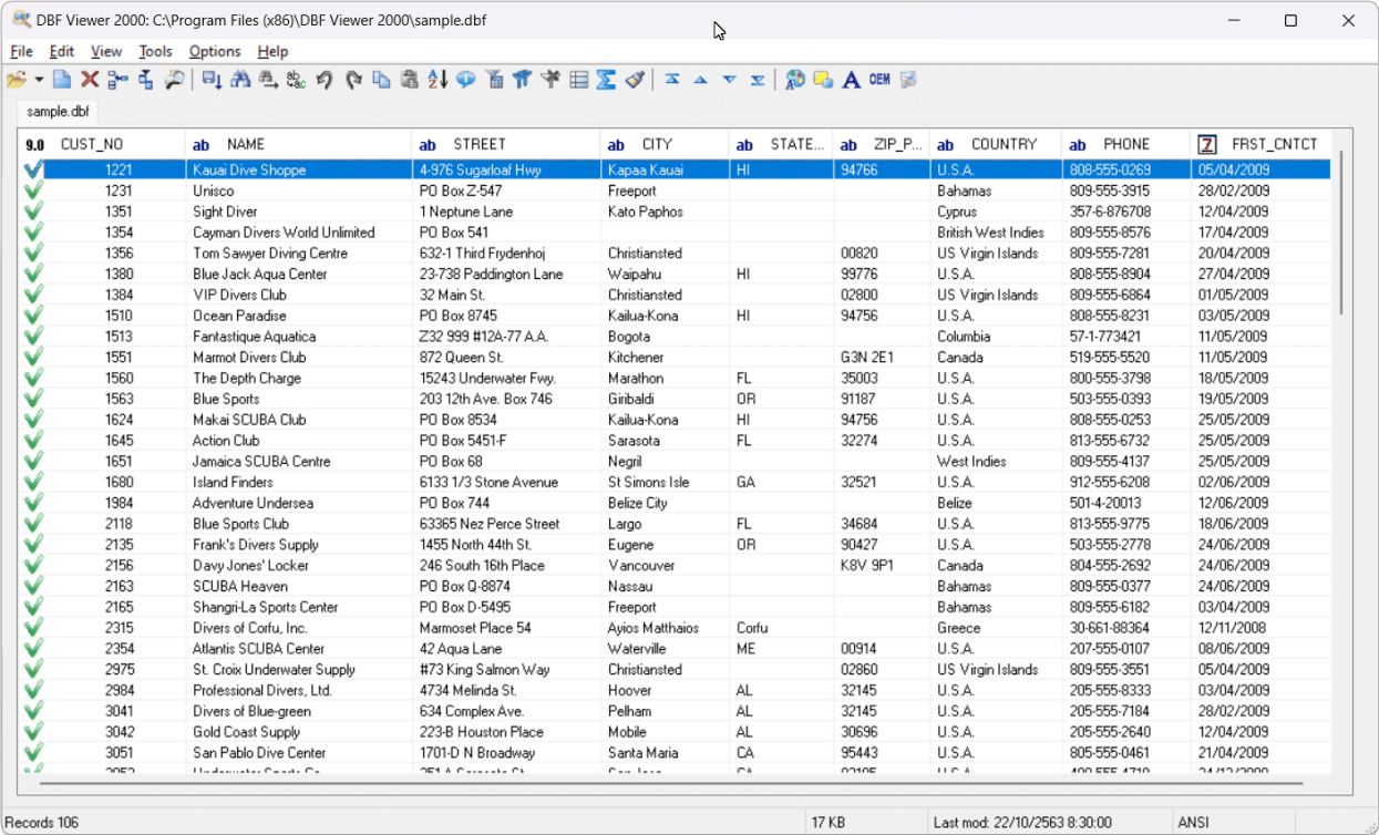 برنامج DBF Viewer 2000 برنامج DBF Viewer 2000