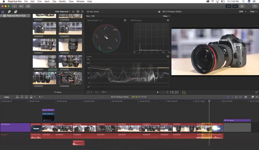 برنامج Final Cut Pro (Mac)