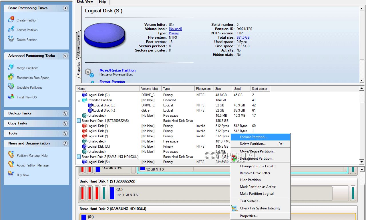 دعم كامل لأقراص SSD والأقراص الصلبة - تحميل برنامجParagon Partition Manager