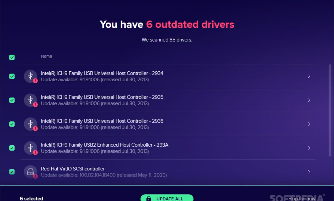 يتحقق من عدد كبير جدا من التعريفات - تحميل برنامج Avast Driver Updater
