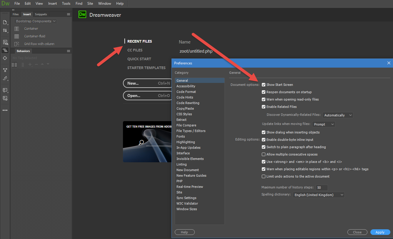 برنامج Adobe Dreamweaver