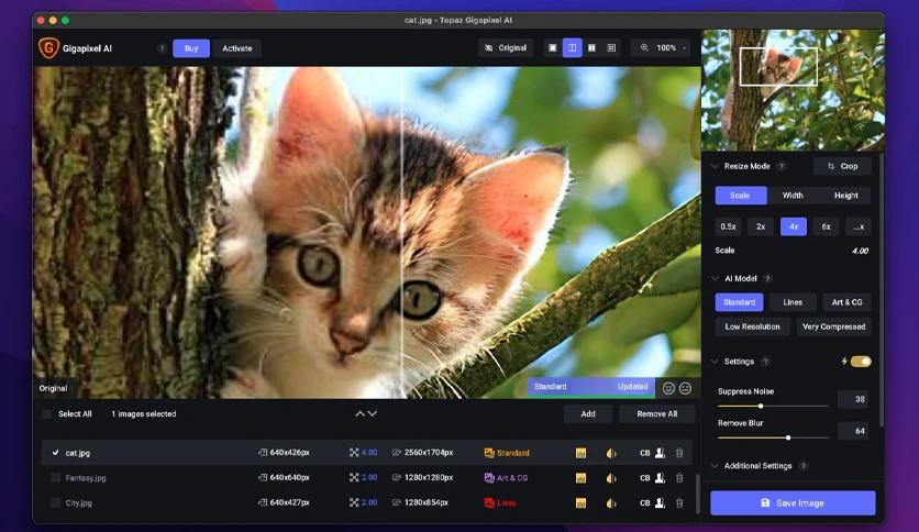 برنامج Topaz Gigapixel AI for Mac