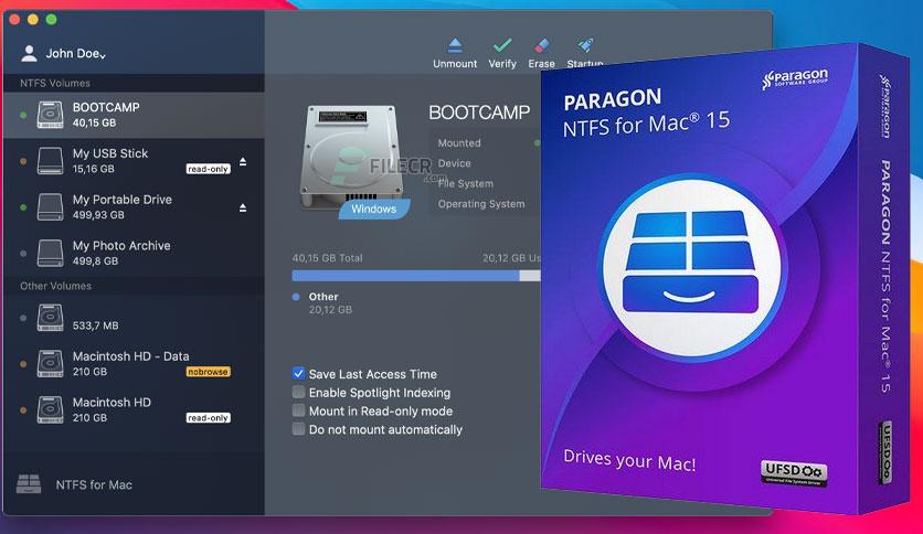 برنامج Paragon NTFS for Mac