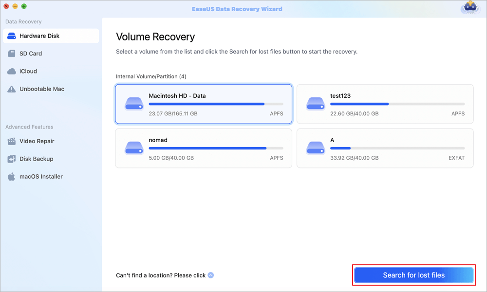 برنامج EaseUS Data Recovery Wizard pro