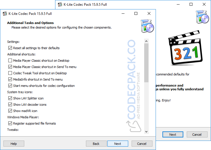 برنامج K-Lite Codec Pack 
