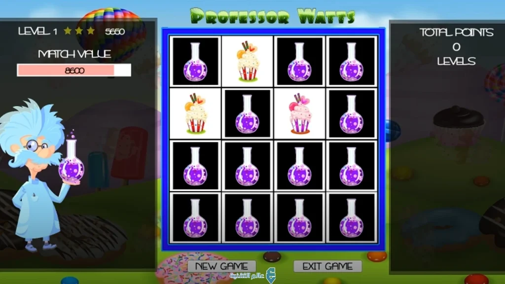 تنزيل Professor Watts Memory Match