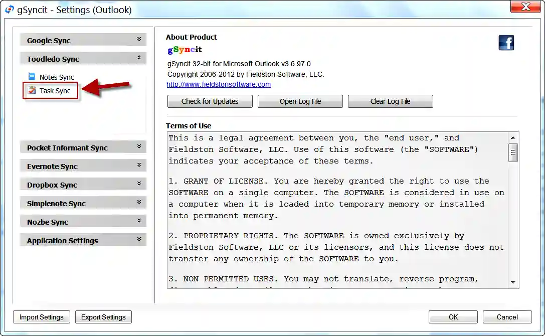 gSyncit for Microsoft Outlook 